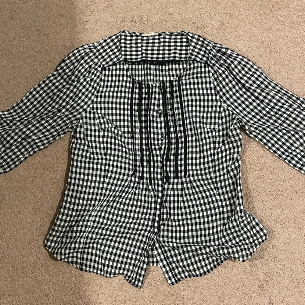Checkered 3/4 Sleeve Shirt
